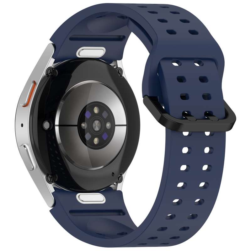 For Samsung Galaxy Watch FE 40mm Diplopore Button Quick Release Silicone Watch Band(White)