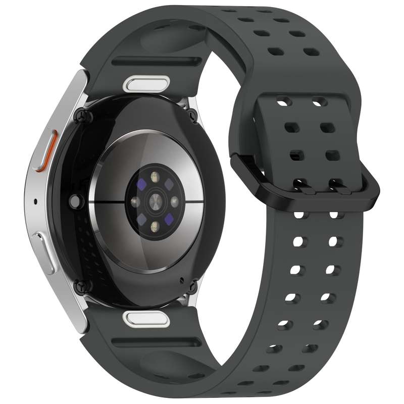 For Samsung Galaxy Watch FE 40mm Diplopore Button Quick Release Silicone Watch Band(White)