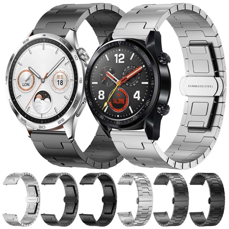 For Huawei watch GT5 Pro 46mm Titanium Alloy 22mm Metal Watch Band(Black)