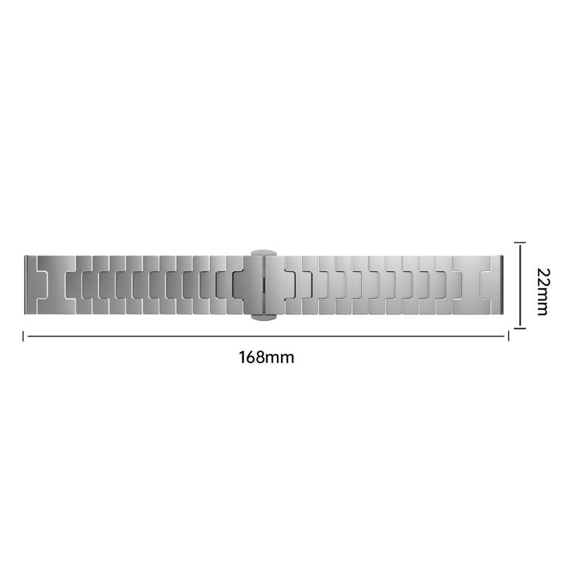 For Huawei watch GT5 Pro 46mm Titanium Alloy 22mm Metal Watch Band(Black)