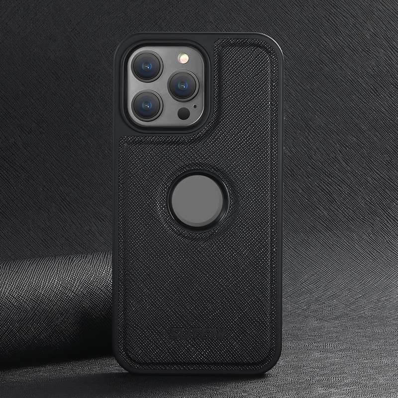 For iPhone 16 Suteni G1 Cross Texture MagSafe Phone Case(Black)