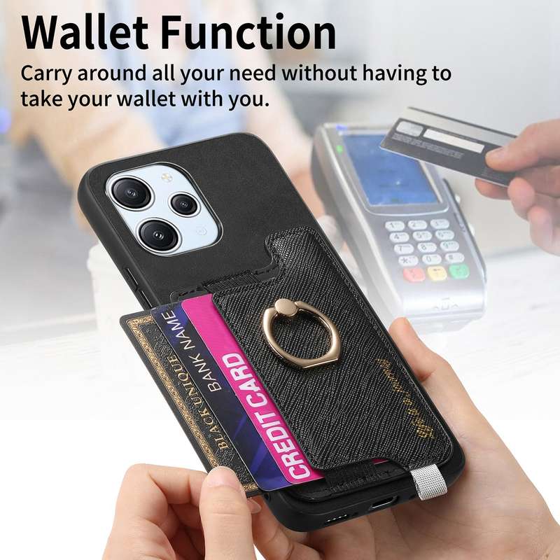 For Xiaomi 14 Retro Magsafe Cross Leather Ring Holder Card Bag Phone Case(Yellow)