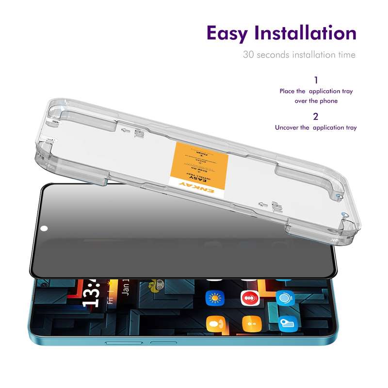 For Xiaomi 14T / 14T Pro ENKAY Easy Install Anti-peeping Privacy Tempered Glass Film