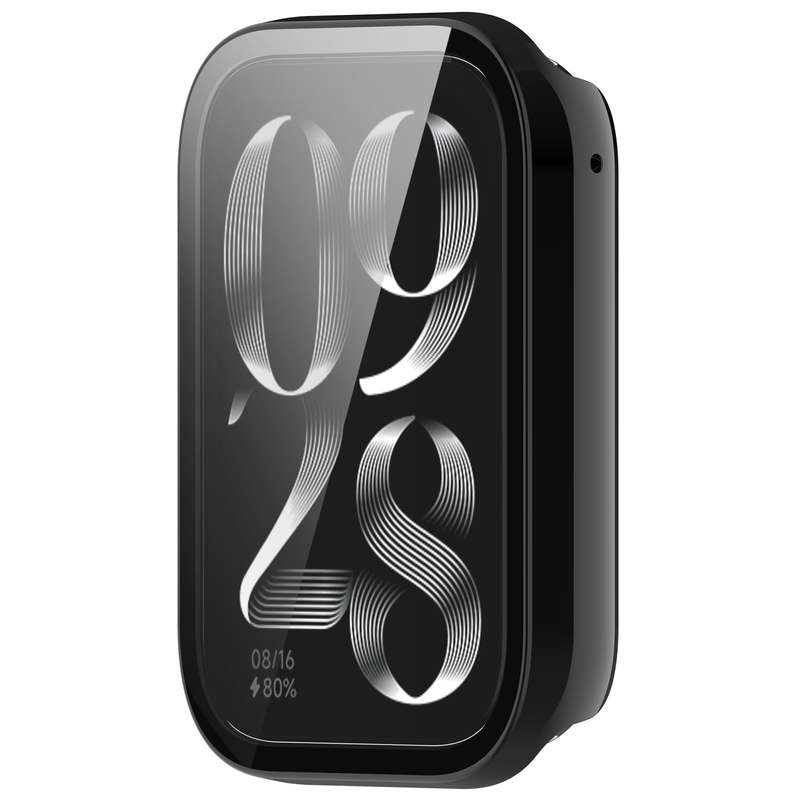 For Xiaomi Smart Band 9 Pro Tempered Film Integrated PC Watch Protective Case(Black)