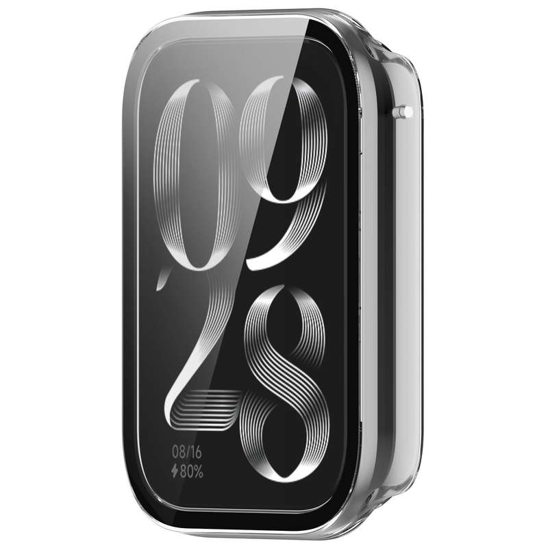 For Xiaomi Smart Band 9 Pro Tempered Film Integrated PC Watch Protective Case(Black)