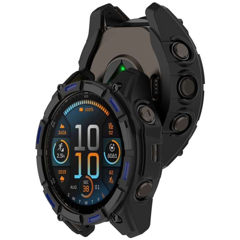 For Garmin Enduro 3 Armour Hollow TPU Half Coverage Watch Protective Case(Orange)