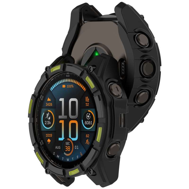 For Garmin Enduro 3 Armour Hollow TPU Half Coverage Watch Protective Case(Orange)