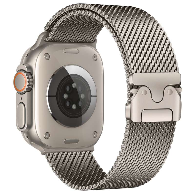 For Apple Watch 42mm / 41mm / 40mm / 38mm Umbrella Buckle Think Milanese Plate Stainless Steel Parac