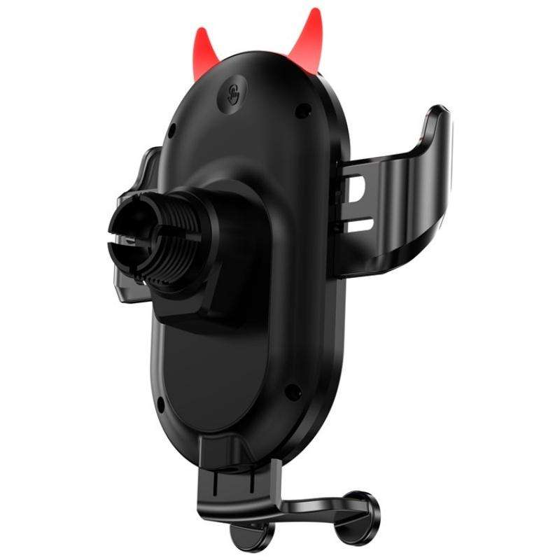 D1 Devil Design Air Vent Mount Phone Holder Stand 15W Car Wireless Charger(White)