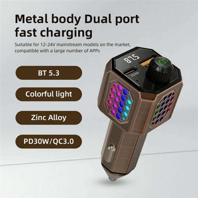 C70 Car Cigarette Lighter Charger Adapter Zinc Alloy PD 30W Fast Charging