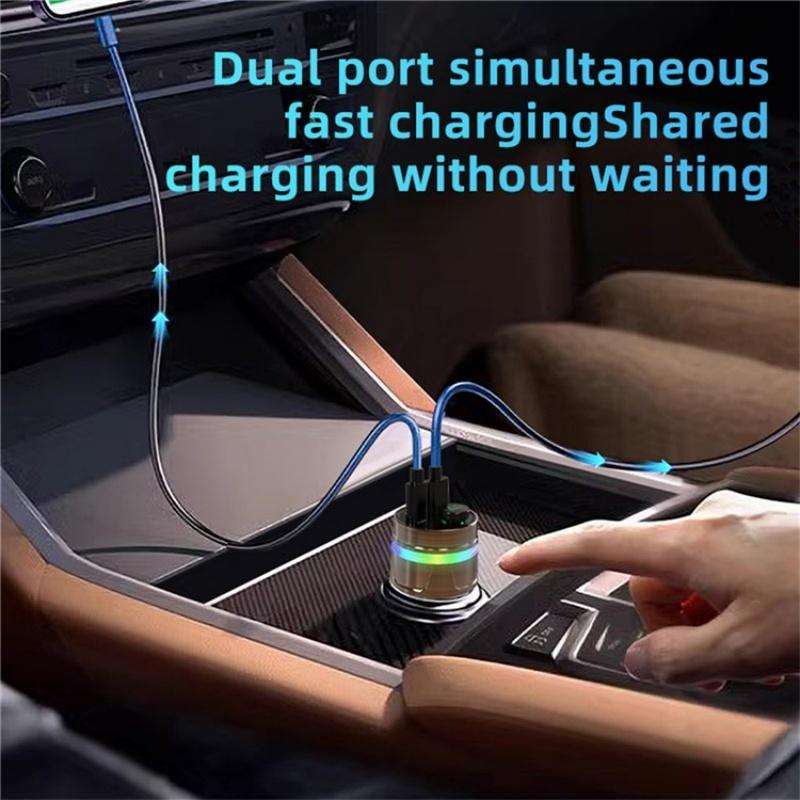 C74 Bluetooth 5.3 Car Charger PD 30W Fast Charging with Digital Display
