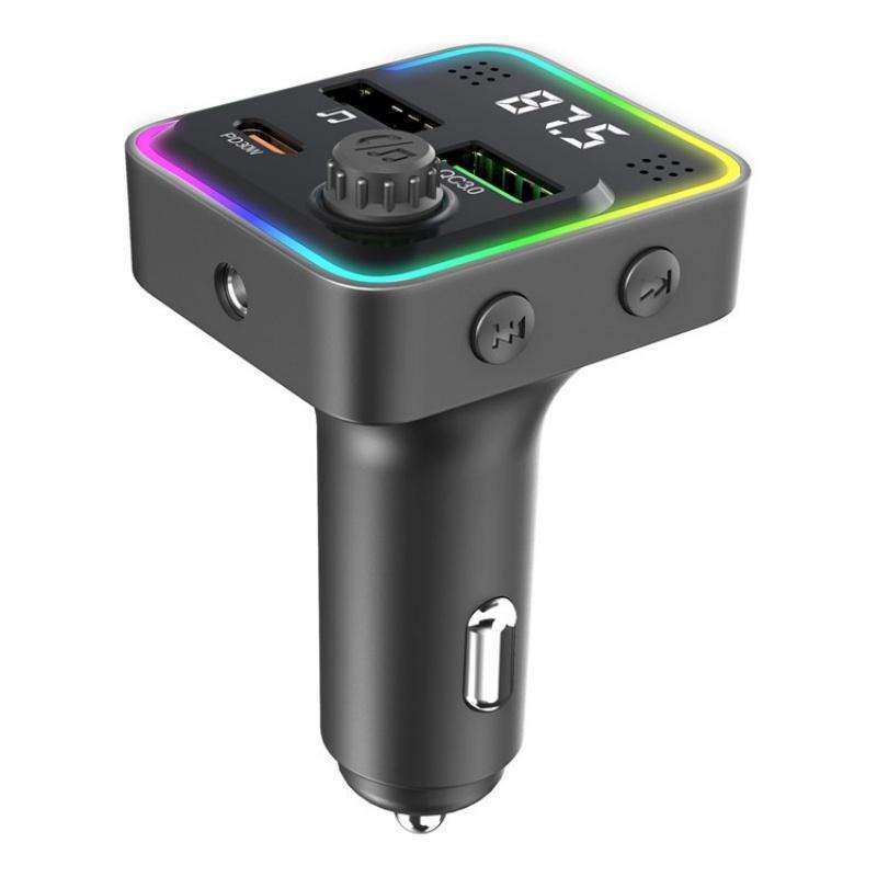 C71 3-in-1 PD 30W Cigarette Lighter Charger Adapter FM Transmitter Bluetooth Car Charger