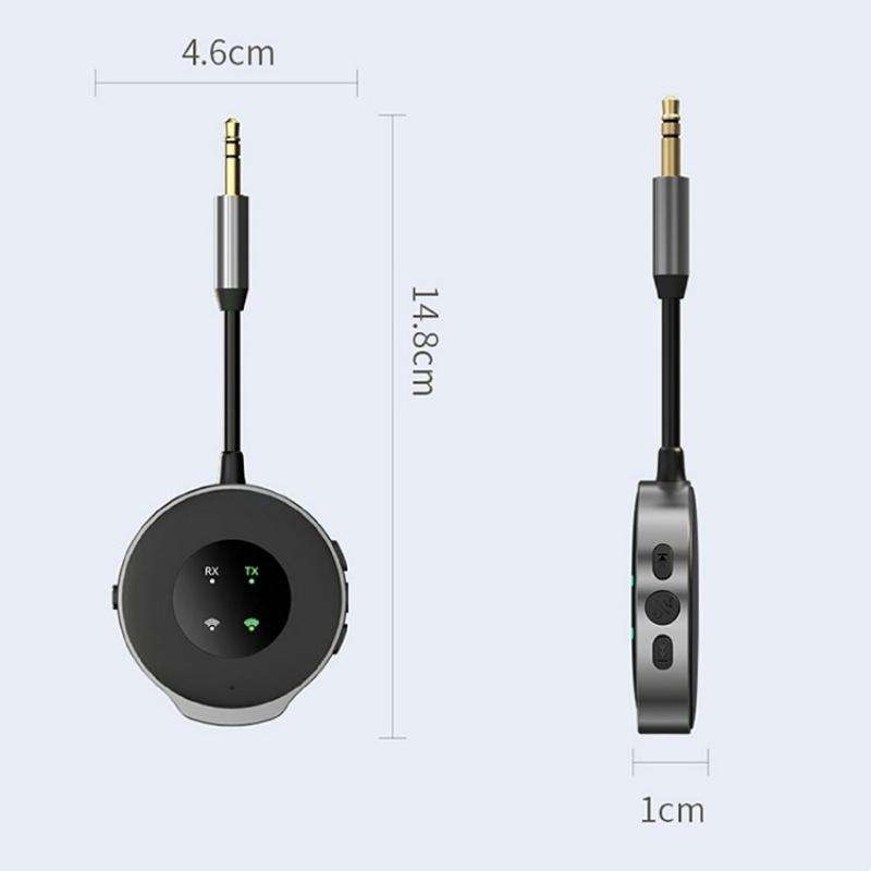 W11 Wireless Music Streaming Audio Adapter 2-in-1 Car Bluetooth 5.3 Transmitter Receiver