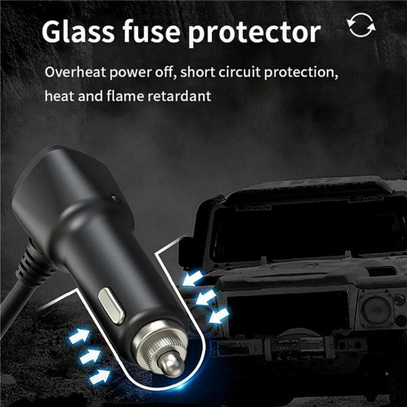 GC06 Voltage Display Cigarette Lighter Adapter Car Charger High Power Fast Charging