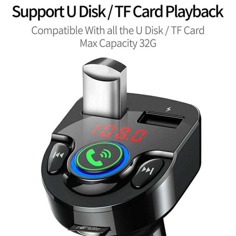 G32 Bluetooth MP3 Player Voice Navigation Car Charger Voltage Detection FM Transmitter