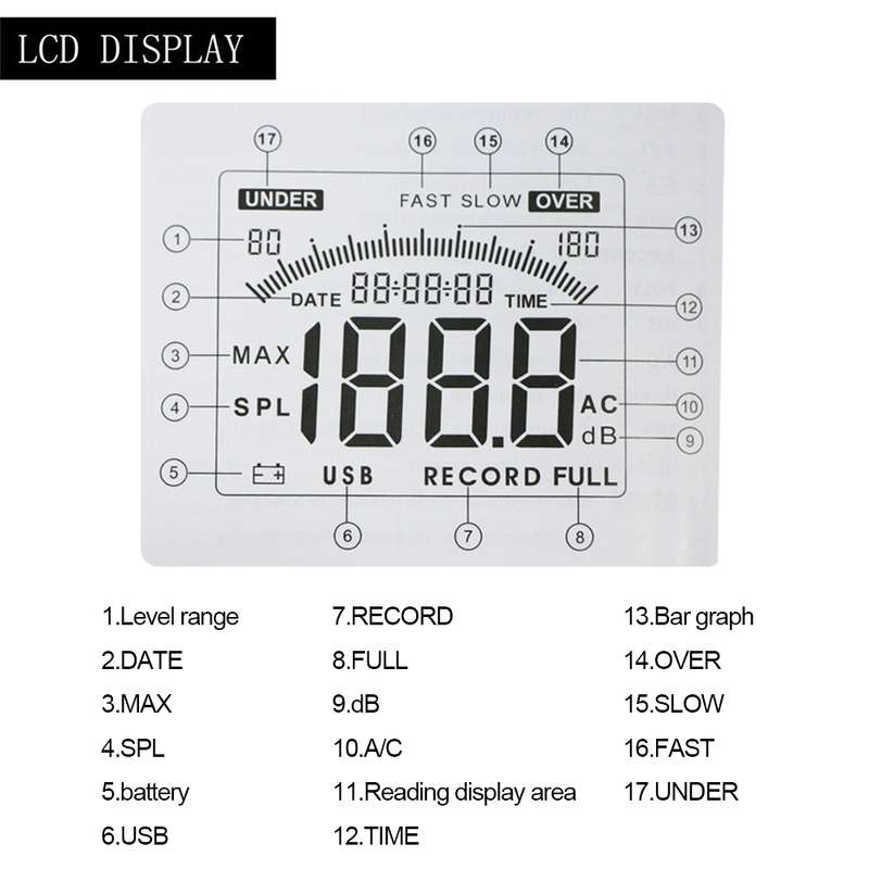 GM1357 Handy Digital Sound Level Meter Noise Meter