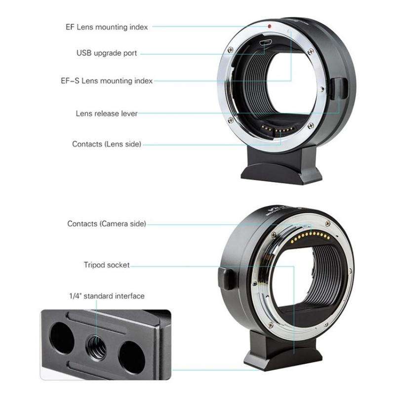 VILTROX EF-Z For Canon EF to Nikon Z Mount Camera Lens Mount Adapter Ring