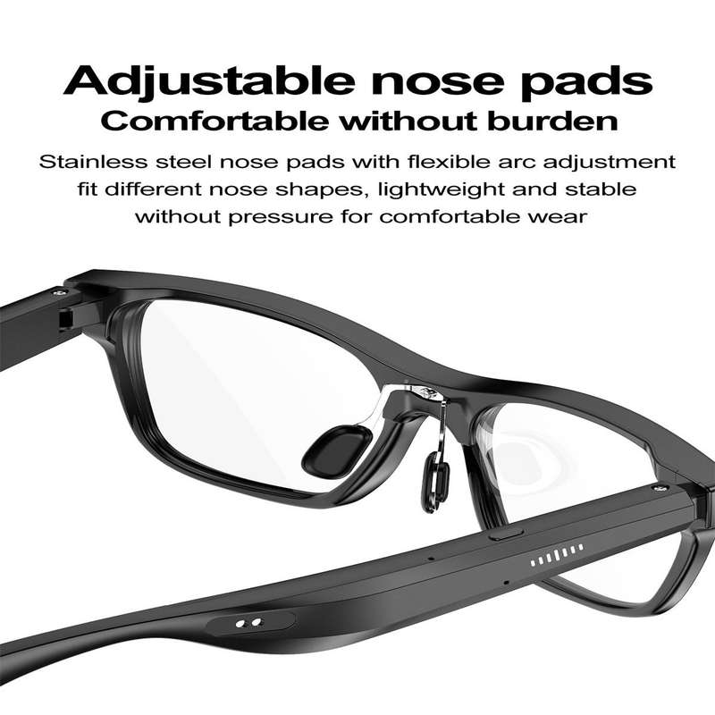 S336 Smart Glasses, Support AI Object Recognition / AI Conversations / Voice Call(Black)