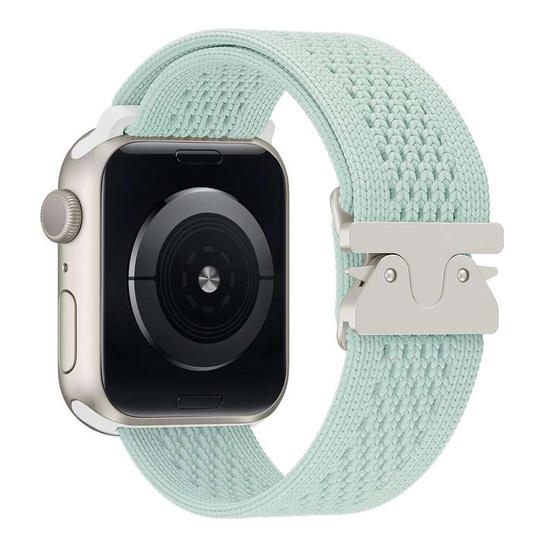 For Apple Watch 46mm / 49mm / 45mm / 44mm Parachute Buckle Knitted Nylon Watch Band(Smokey Purple)