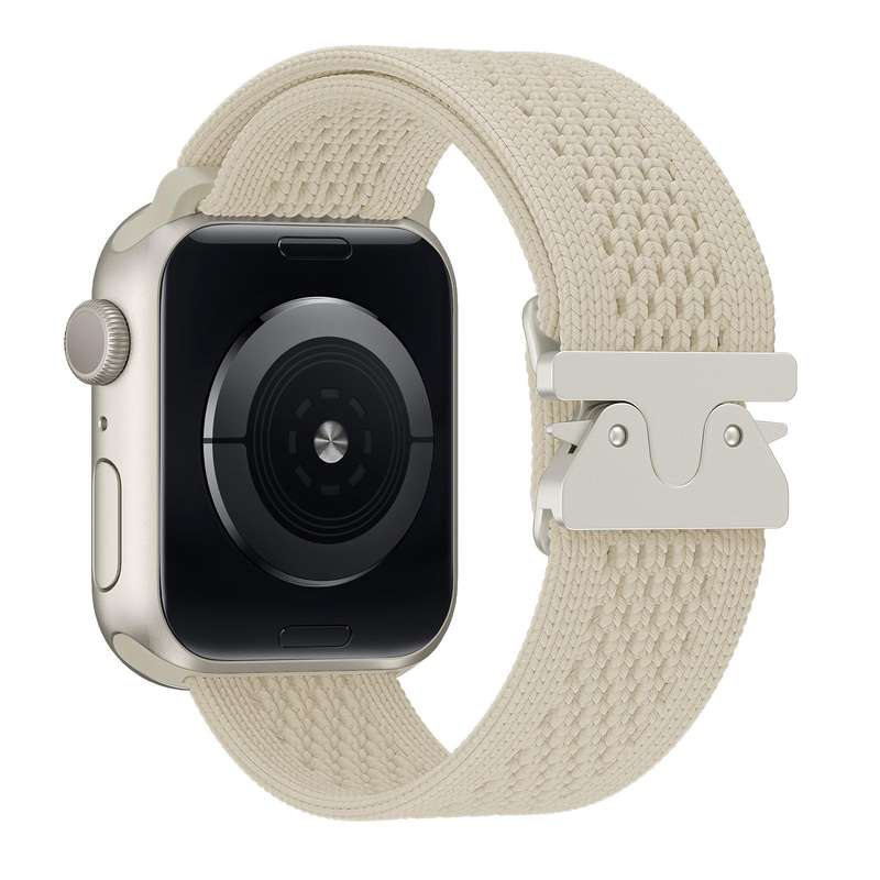For Apple Watch 46mm / 49mm / 45mm / 44mm Parachute Buckle Knitted Nylon Watch Band(Smokey Purple)