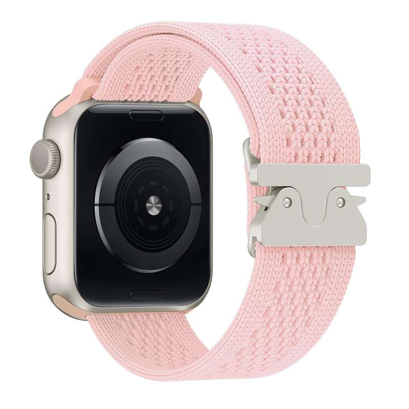 For Apple Watch 42mm / 41mm / 40mm / 38mm Parachute Buckle Knitted Nylon Watch Band(Smokey Purple)