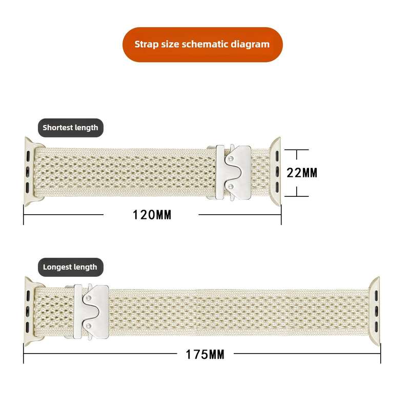 For Apple Watch 42mm / 41mm / 40mm / 38mm Parachute Buckle Knitted Nylon Watch Band(Smokey Purple)