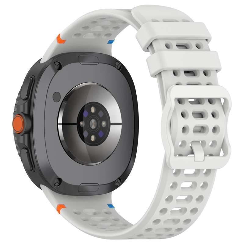 For Samsung Galaxy Watch8 40 / 44mm Eight-shaped Buckle Breathable Stitched Silicone Watch Band(Dark