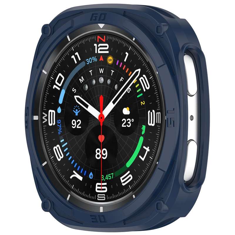 For Samsung Galaxy Watch8 40mm Hollow Digital Armor TPU Watch Protective Cover(Blue)