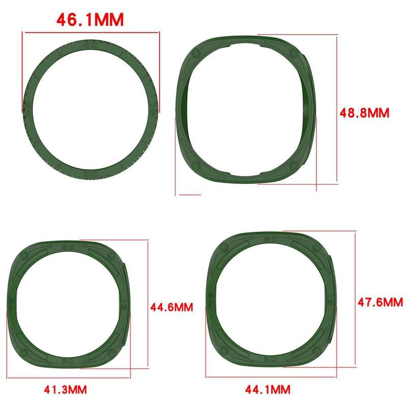 For Samsung Galaxy Watch8 44mm Hollow Digital Armor TPU Watch Protective Cover(Green)