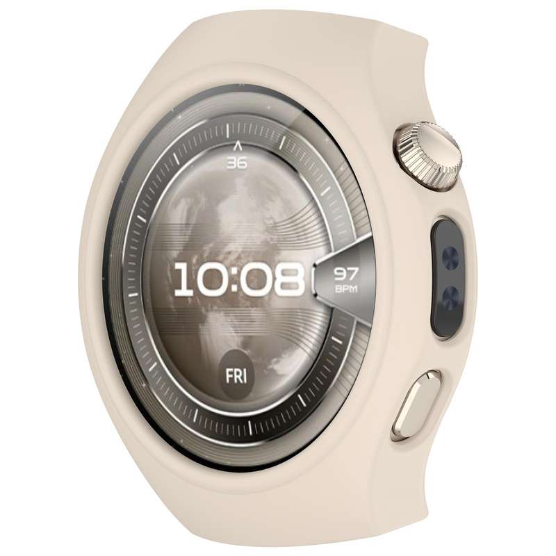 For Huawei Watch 5 42mm Silicone Watch Protective Cover(Ivory White)