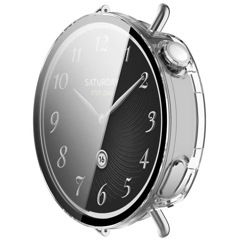 For Xiaomi Watch S4 41mm Tempered Film Integrated PC Watch Protective Cover(White)