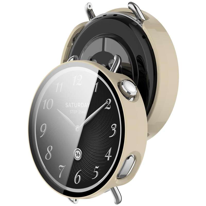 For Xiaomi Watch S4 41mm Tempered Film Integrated PC Watch Protective Cover(White)