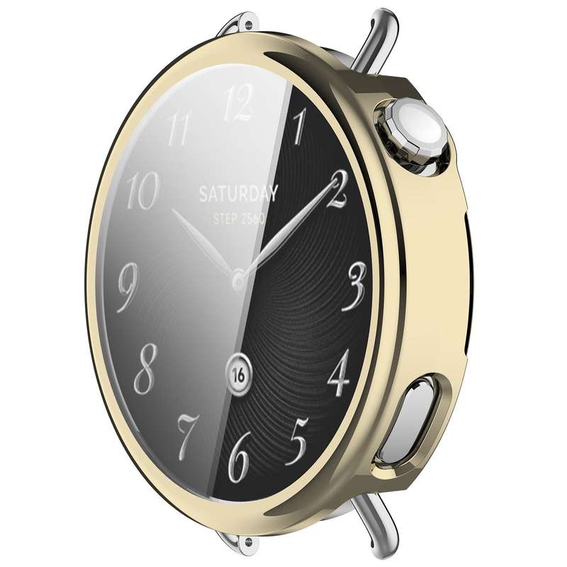 For Xiaomi Watch S4 41mm Electroplated All Coverage TPU Watch Protective Cover(Transparent)