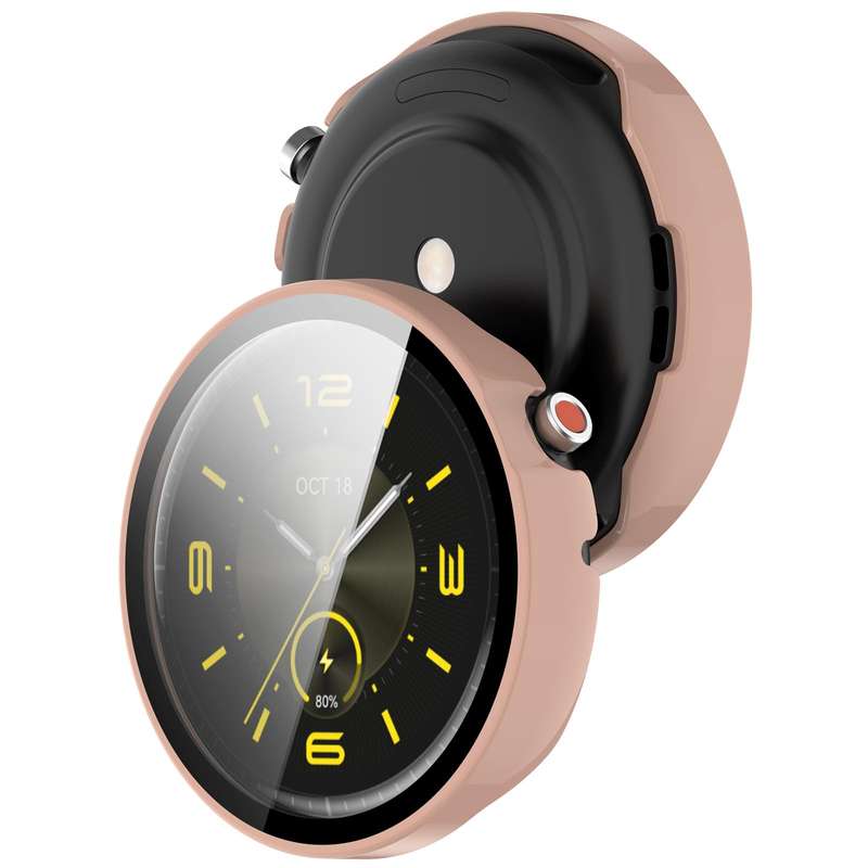For Honor Watch Fit Elegant Tempered Film Integrated PC Watch Protective Cover(Ivory White)
