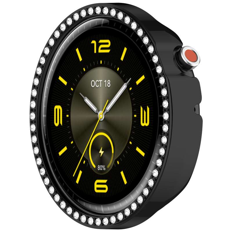 For Honor Watch Fit Elegant Single Row Diamond Half Coverage Hollow TPU Watch Cover(Transparent)