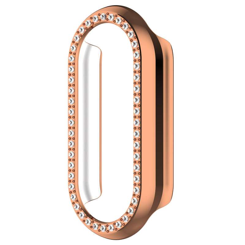 For Xiaomi Smart Band 10 / 10 NFC Single Row Diamond Half Coverage Hollow TPU Watch Cover(Transparen