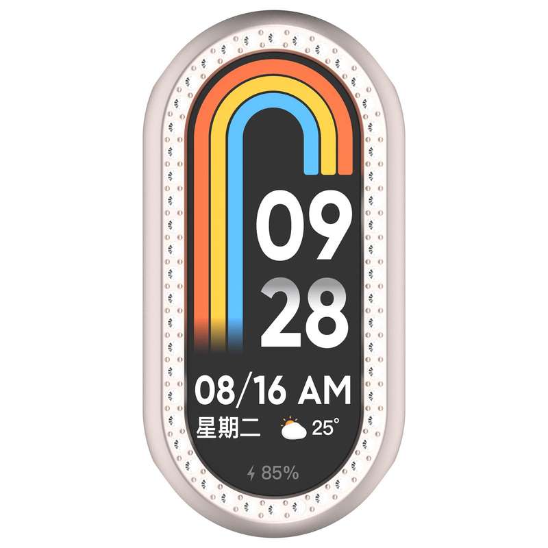 For Xiaomi Smart Band 10 / 10 NFC Single Row Diamond Half Coverage Hollow TPU Watch Cover(Transparen