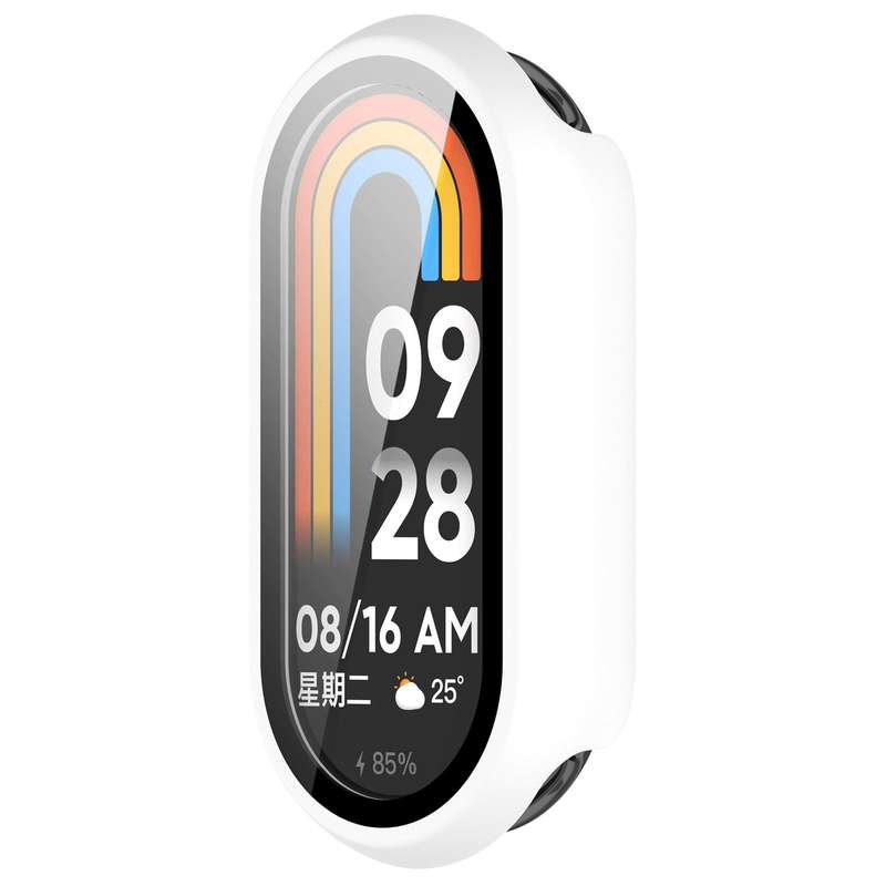 For Xiaomi Smart Band 10 / 10 NFC Tempered Film Integrated PC Watch Protective Cover(Transparent Whi