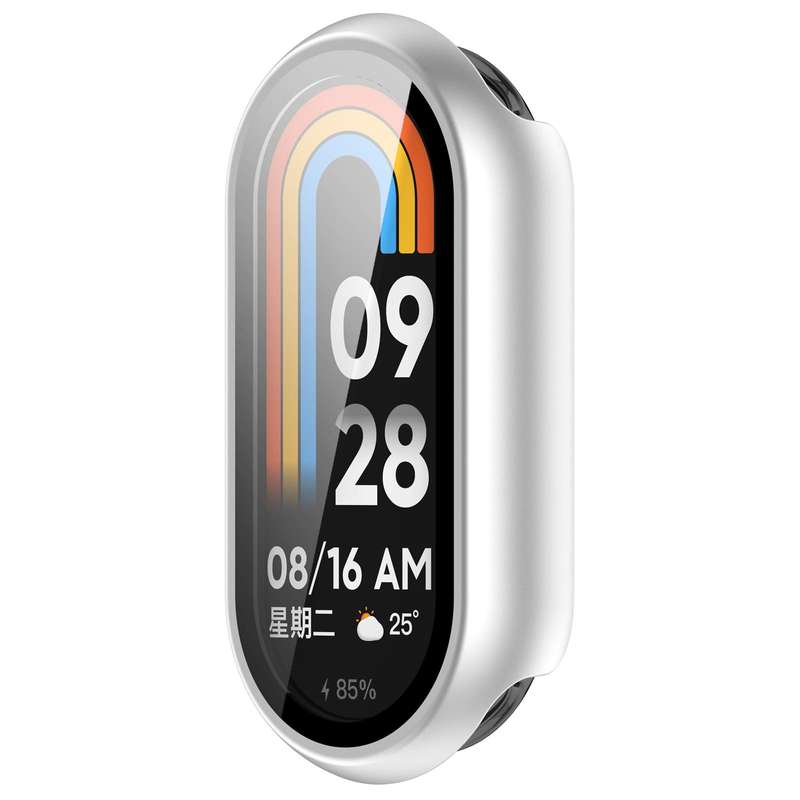 For Xiaomi Smart Band 10 / 10 NFC Tempered Film Integrated PC Watch Protective Cover(Transparent Whi