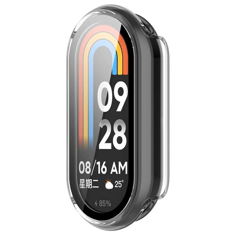 For Xiaomi Smart Band 10 / 10 NFC Tempered Film Integrated PC Watch Protective Cover(Transparent Whi