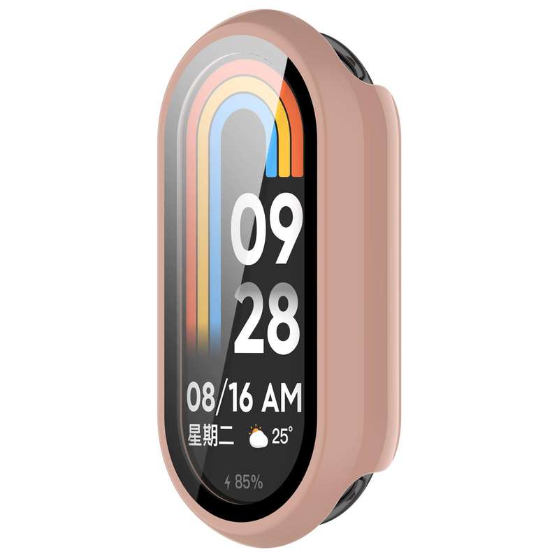 For Xiaomi Smart Band 10 / 10 NFC Tempered Film Integrated PC Watch Protective Cover(Transparent Whi