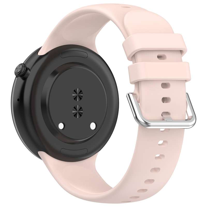 For Honor Watch Fit / Fit Elegant Silver Buckle Solid Color Silicone Watch Band(Starlight)