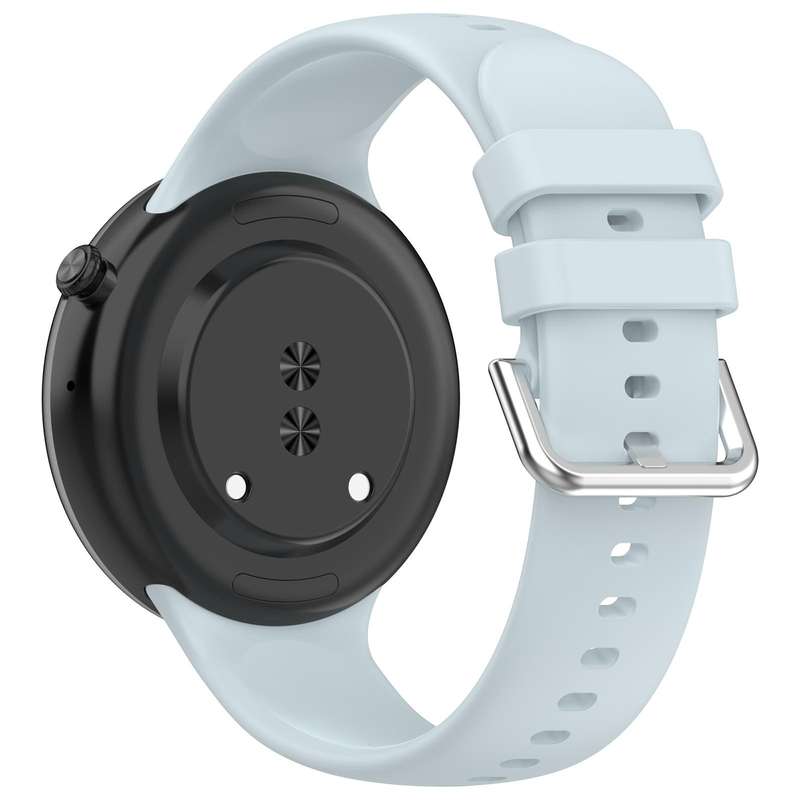 For Honor Watch Fit / Fit Elegant Silver Buckle Solid Color Silicone Watch Band(Starlight)