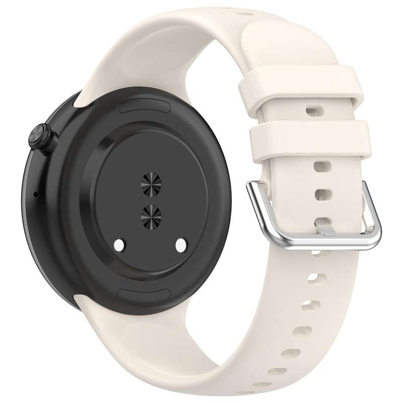 For Honor Watch Fit / Fit Elegant Silver Buckle Solid Color Silicone Watch Band(Starlight)