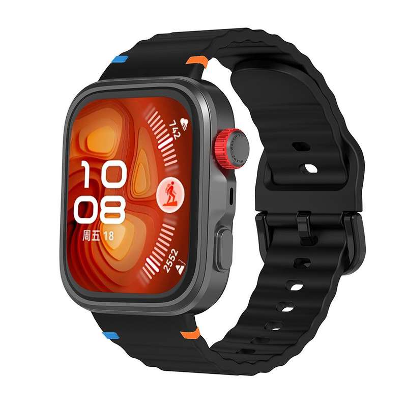 For Huawei Watch Fit 4 Pro / Fit 4 / Fit 3 Wave Texture Stitched Color Buckle Silicone Watch Band(St