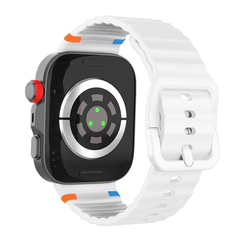 For Huawei Watch Fit 4 Pro / Fit 4 / Fit 3 Wave Texture Stitched Color Buckle Silicone Watch Band(St