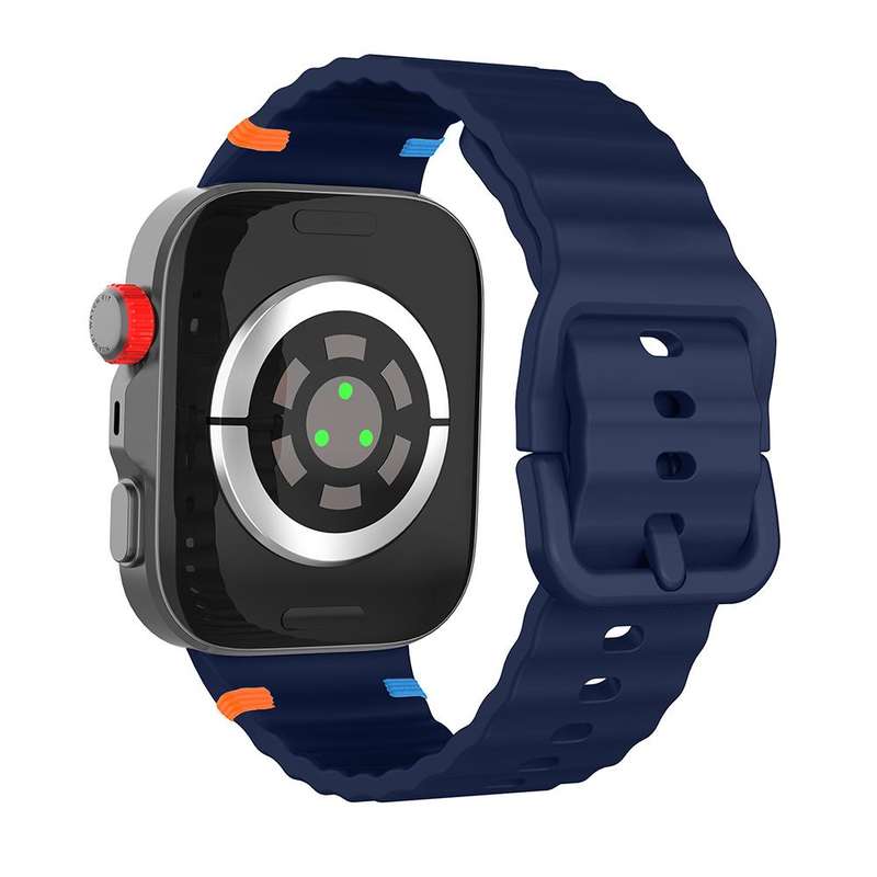 For Huawei Watch Fit 4 Pro / Fit 4 / Fit 3 Wave Texture Stitched Color Buckle Silicone Watch Band(St