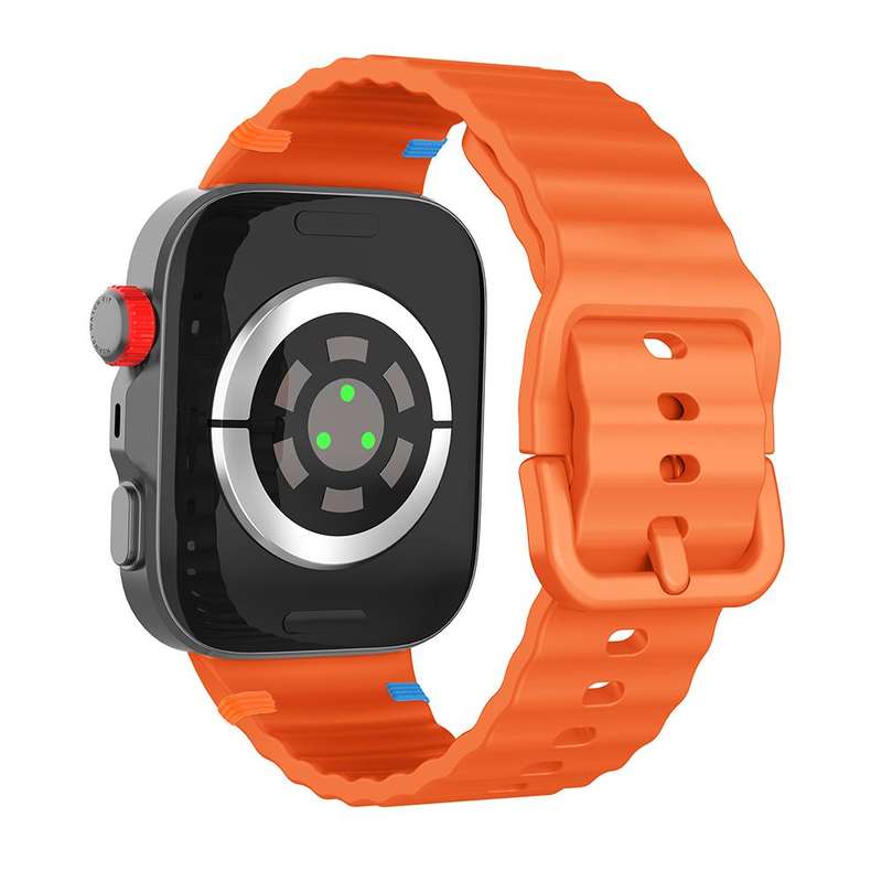 For Huawei Watch Fit 4 Pro / Fit 4 / Fit 3 Wave Texture Stitched Color Buckle Silicone Watch Band(St