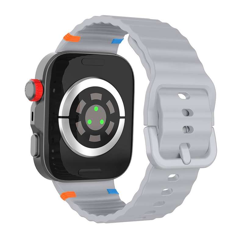 For Huawei Watch Fit 4 Pro / Fit 4 / Fit 3 Wave Texture Stitched Color Buckle Silicone Watch Band(St