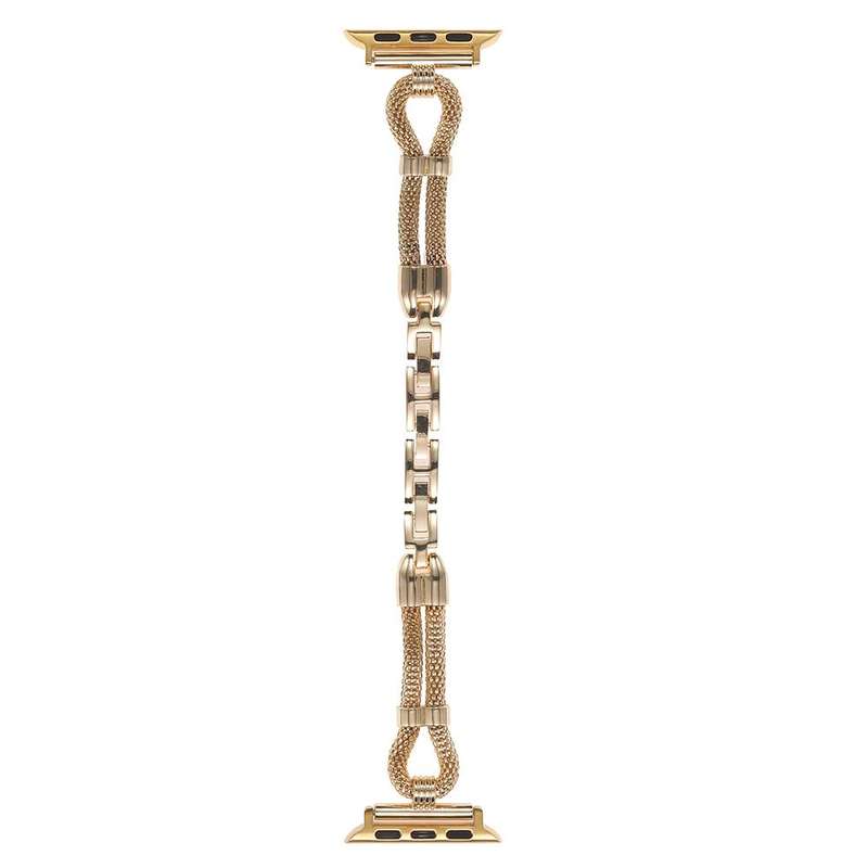 For Apple Watch 42mm / 41mm / 40mm / 38mm Copper Chain Metal Watch Band(Rose Gold)